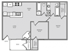 two bedroom two bathroom floor plan options in our pearland apartment community